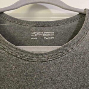Lady White Co. - "Our T-Shirt" - Grindle/ Charcoal - Size L - GREAT CONDITION